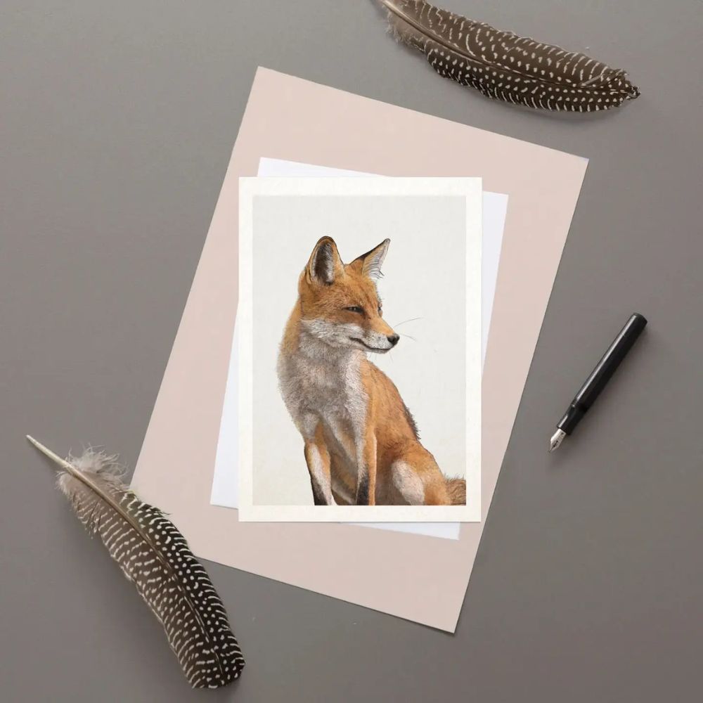 Red Fox greetings card