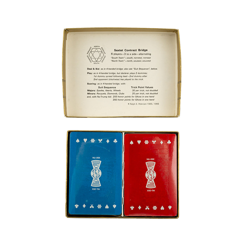 Six-suited bridge playing cards - 1966