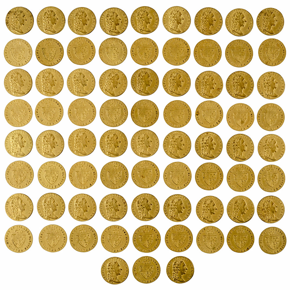 Spade Guineas Brass Gambling Tokens - Set 5