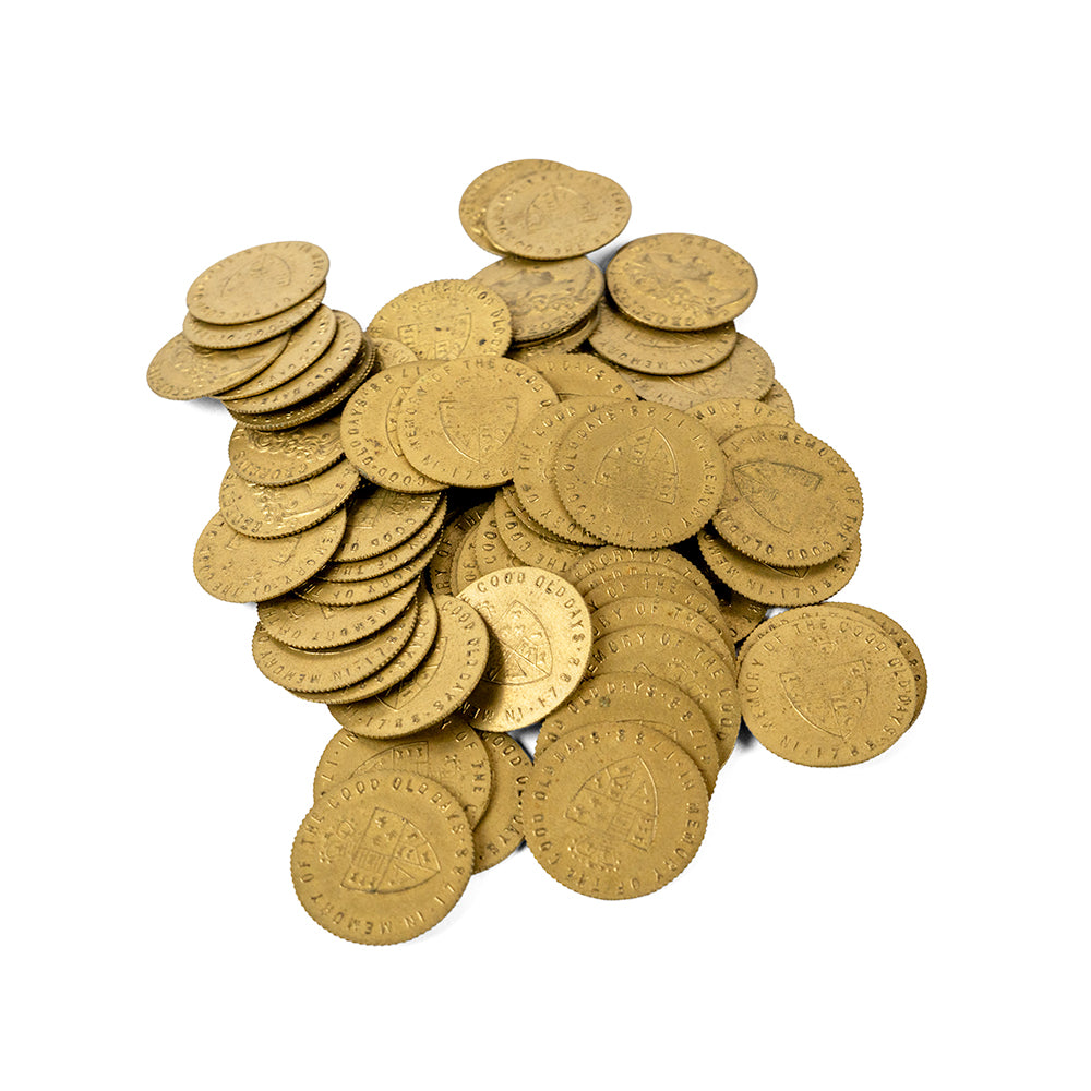 Spade Guineas Brass Gambling Tokens - Set 5