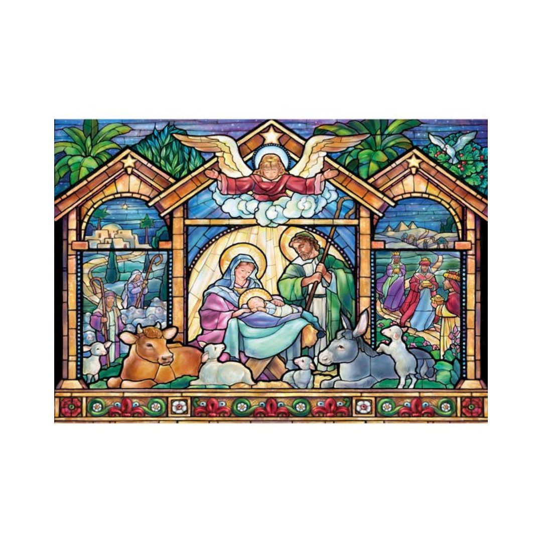 Stained Glass Nativity jigsaw puzzle (250 large pieces)