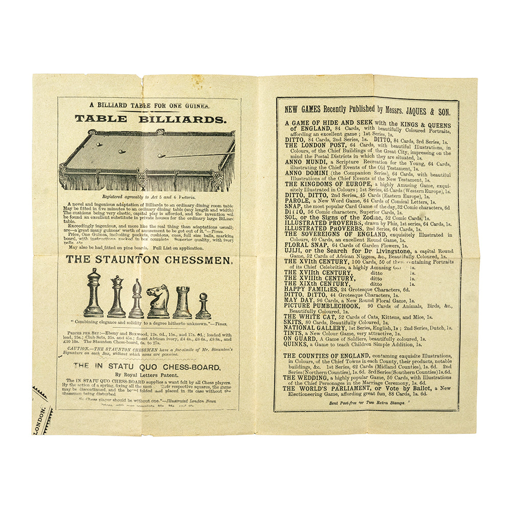 The National Gallery card game - 1880s