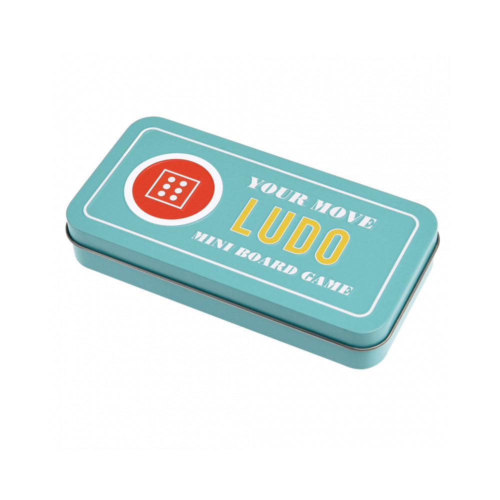 Travel Ludo game in a tin