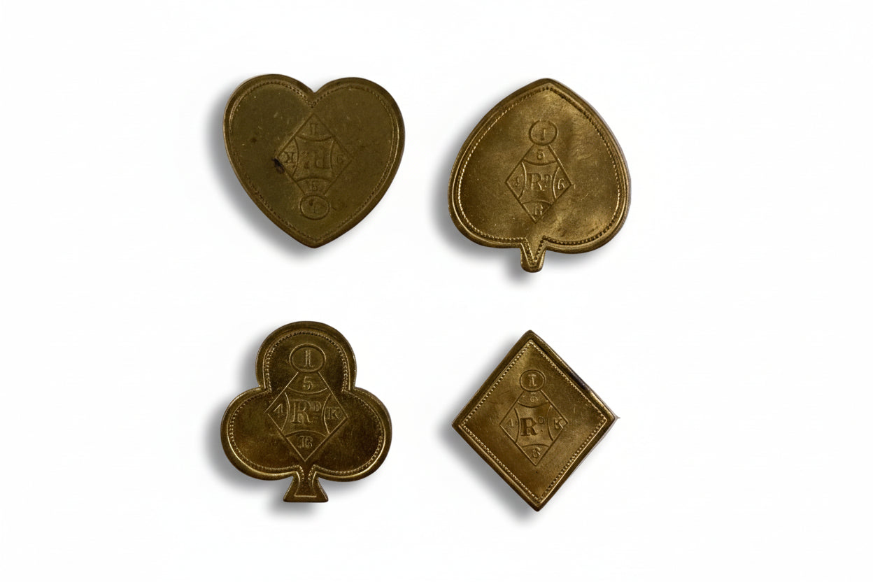 Brass trump markers - 1883