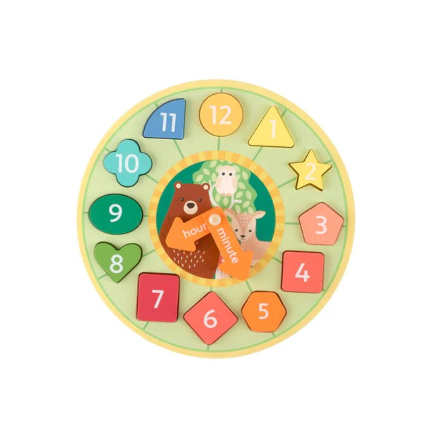 Woodland Animal Shape Sorting Clock
