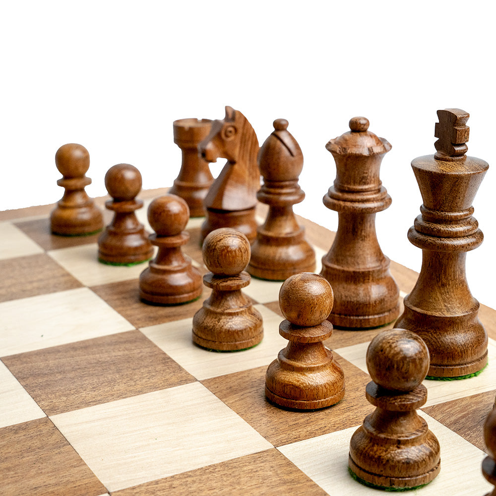 Woodstock folding chess set: Sheesham and maple
