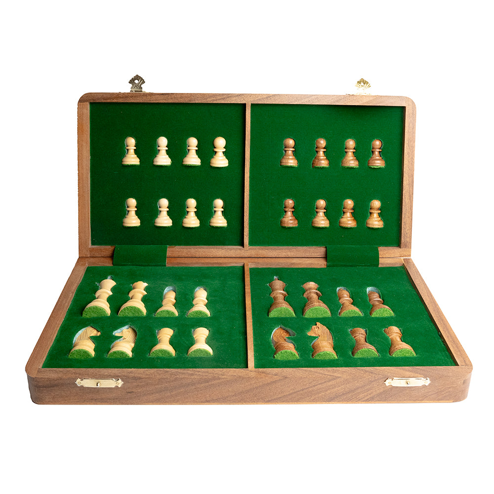 Woodstock folding chess set: Sheesham and maple