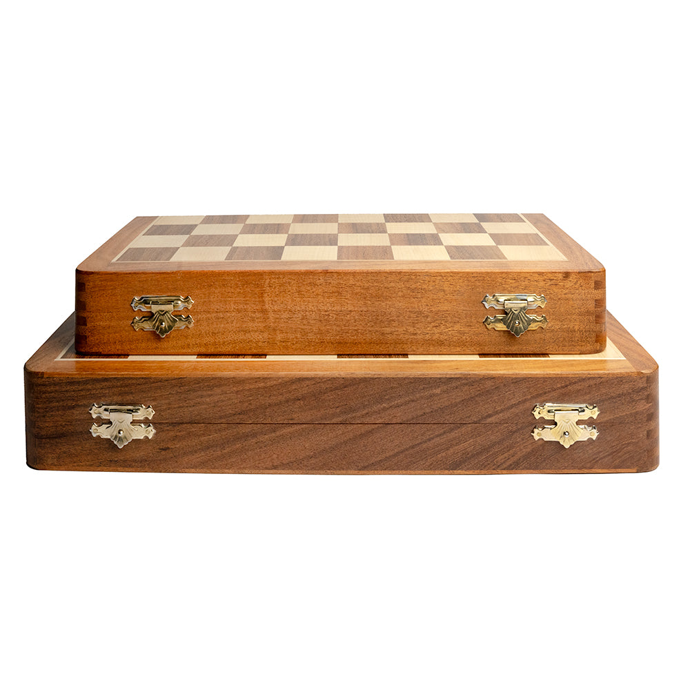 Woodstock folding chess set: Sheesham and maple
