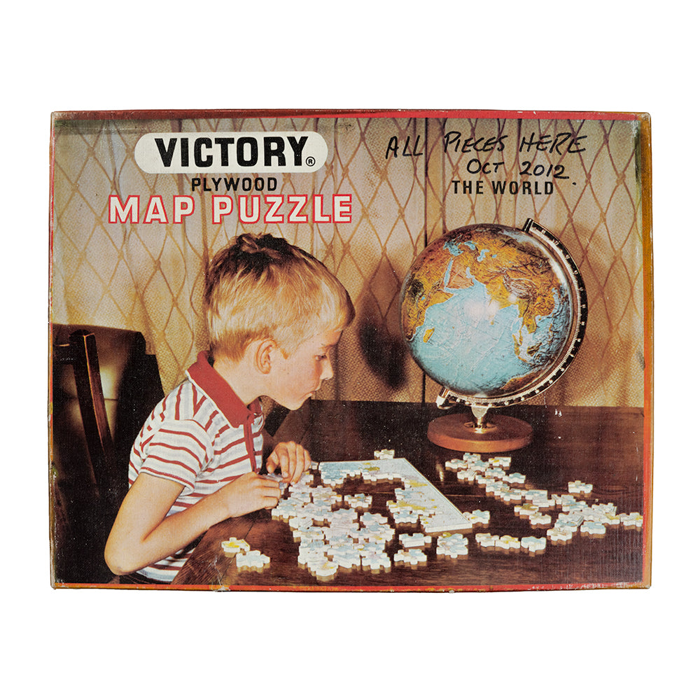 World Map wooden jigsaw puzzle (100px) - 1960s