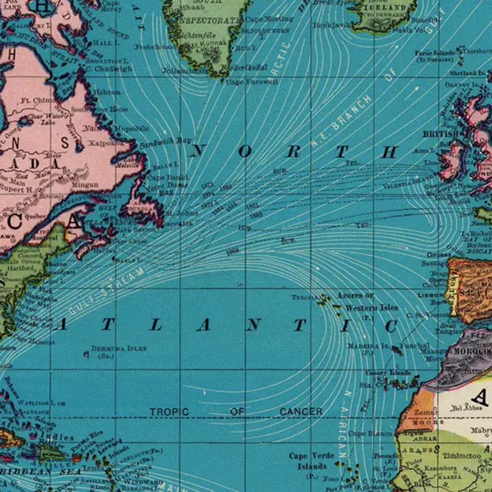 World map wrapping paper