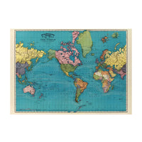 World map wrapping paper