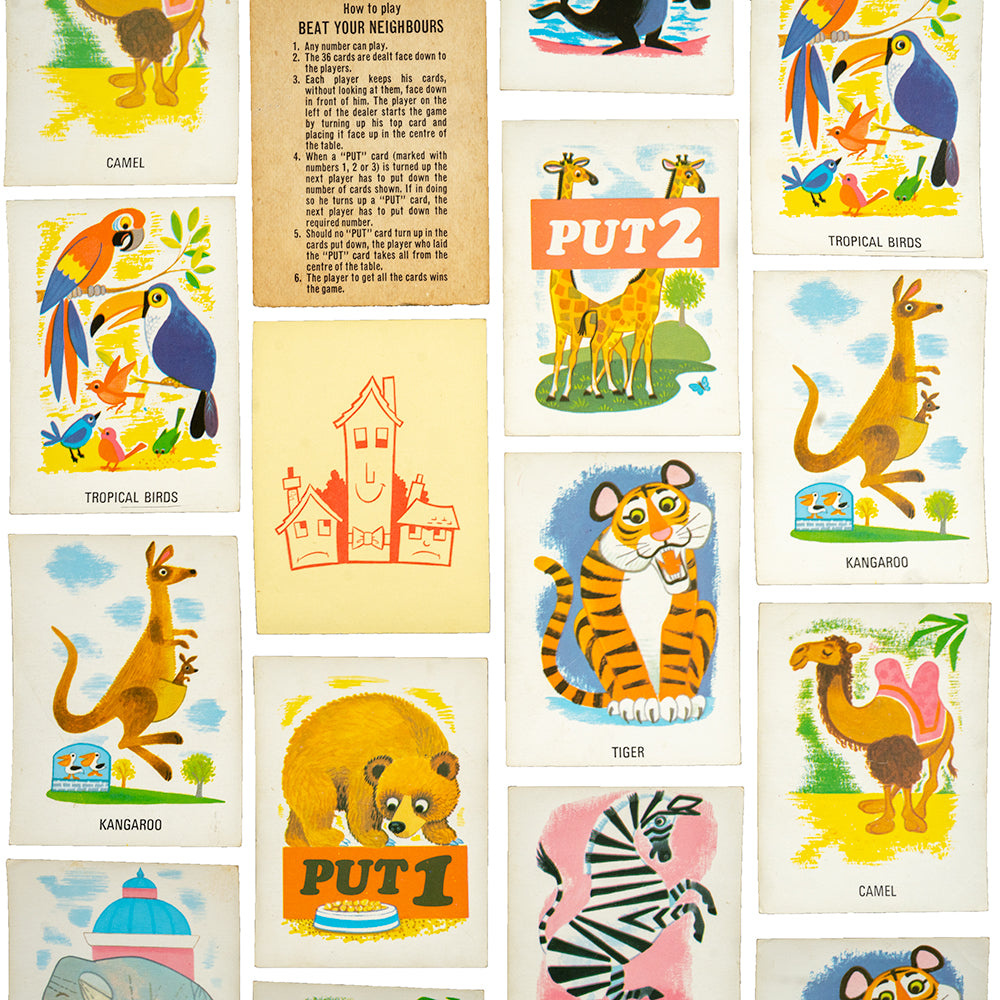 Zoo: Beat your Neighbour card game - 1960s