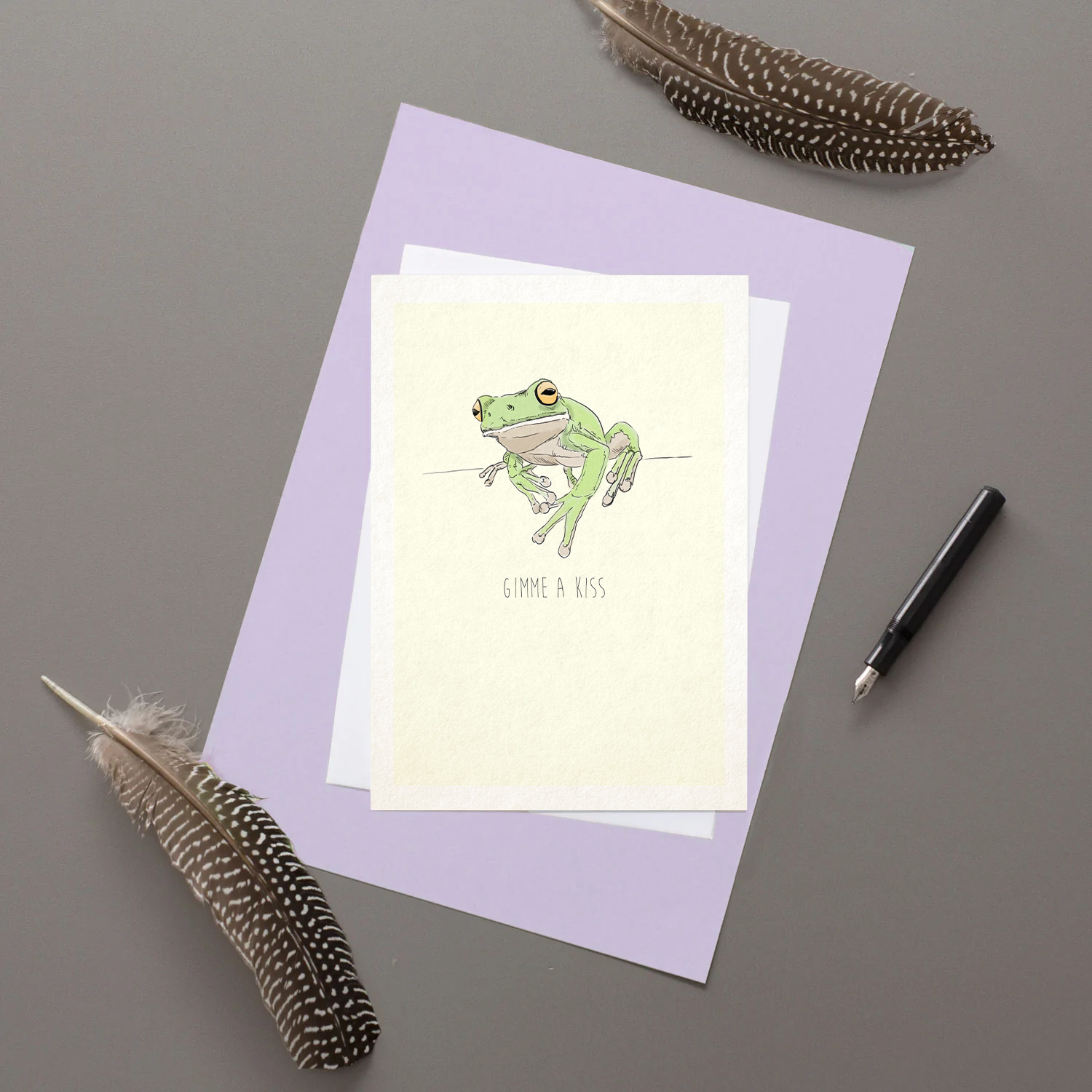 Give me a kiss greeting card