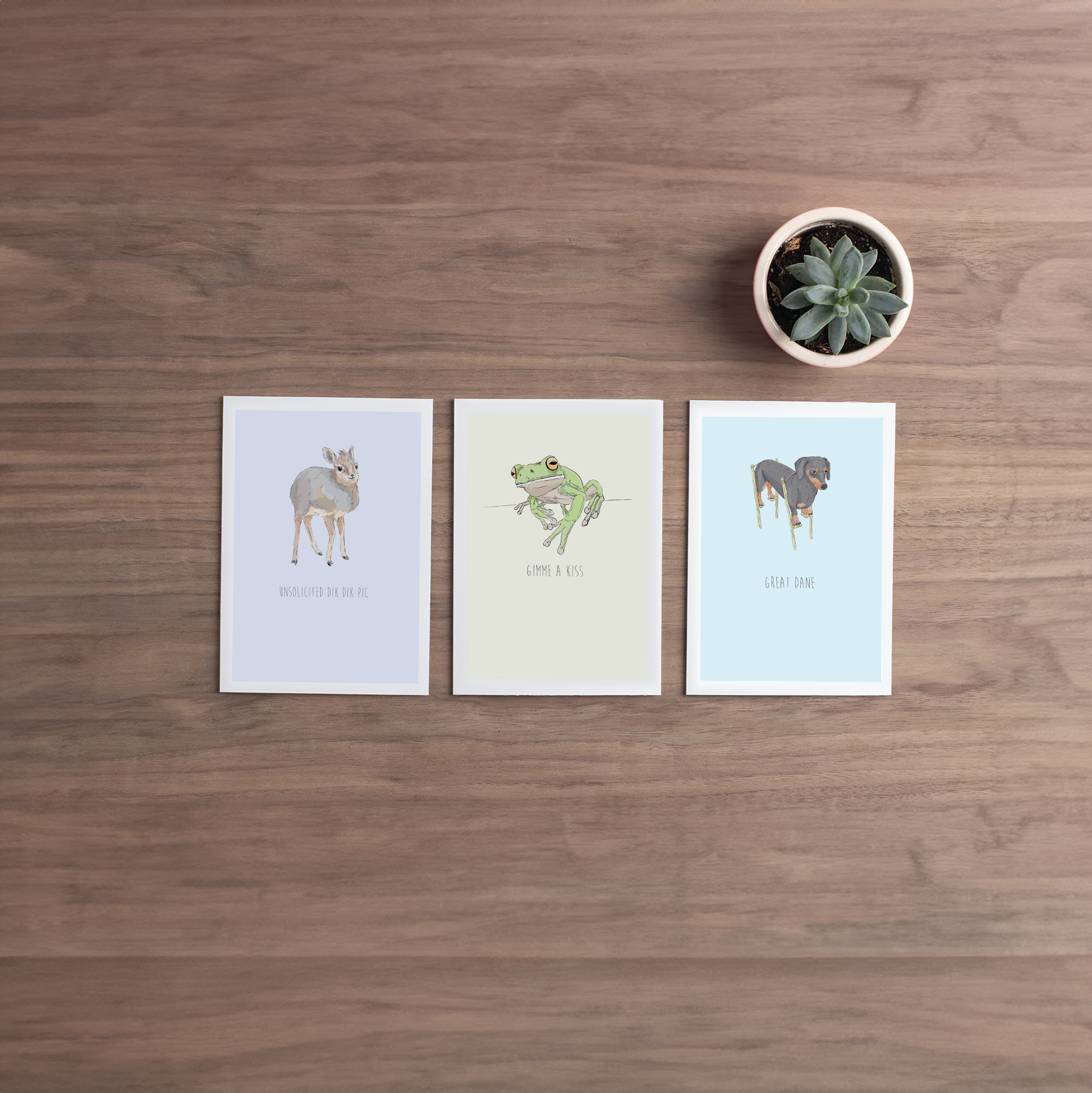 Give me a kiss greeting card