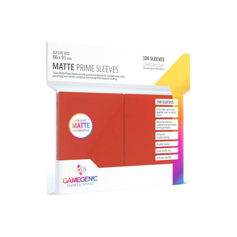 Gamegenic matte: 100 red card sleeves