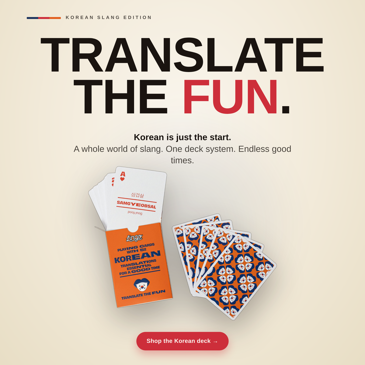 Korean Playing Cards — Pop Culture Gift | Lingo