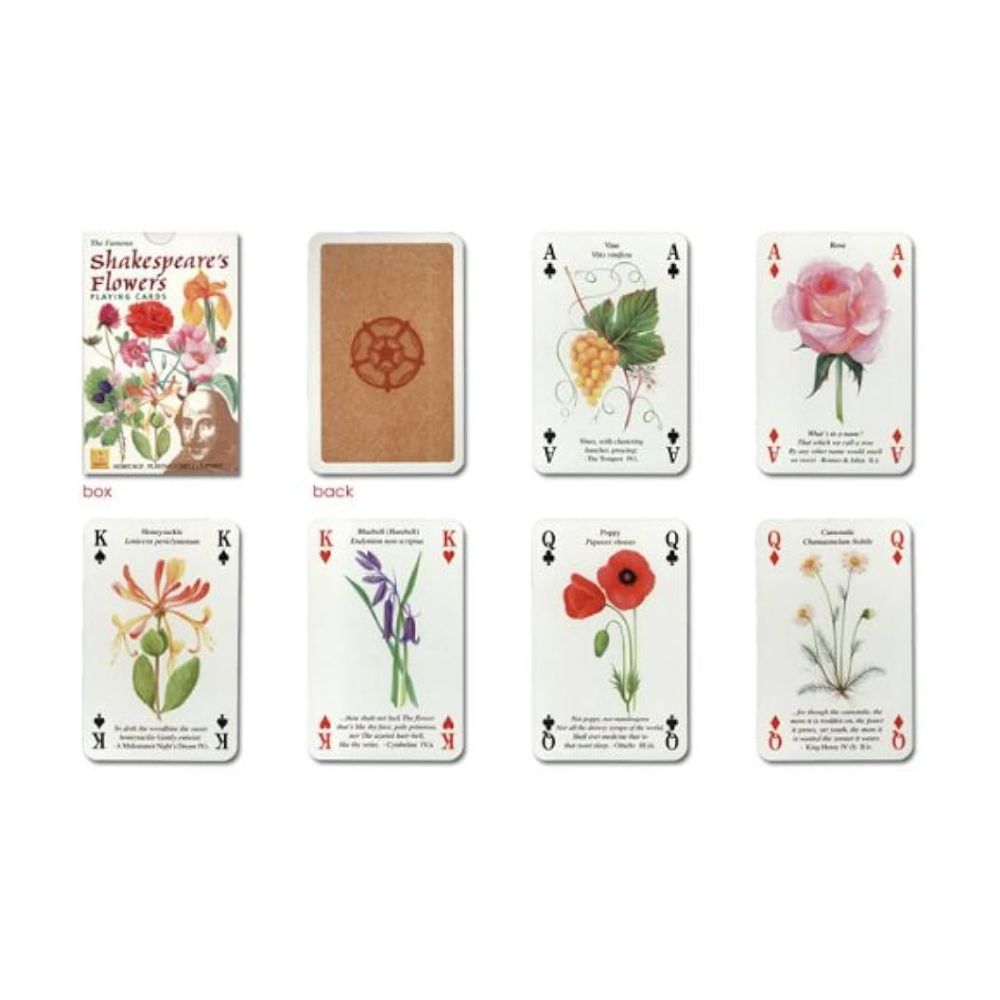 Shakespeare’s Flowers playing cards