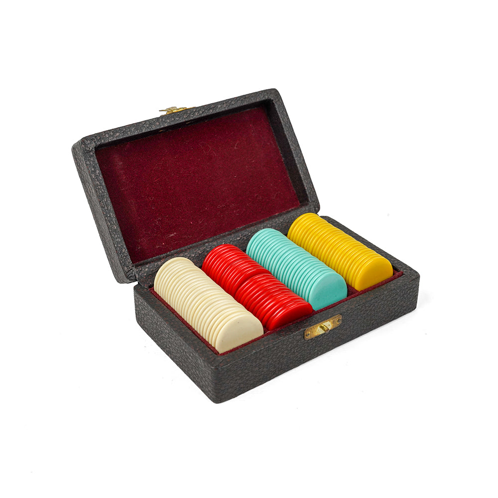 Two cases of 100 Plastic Counters - 1910