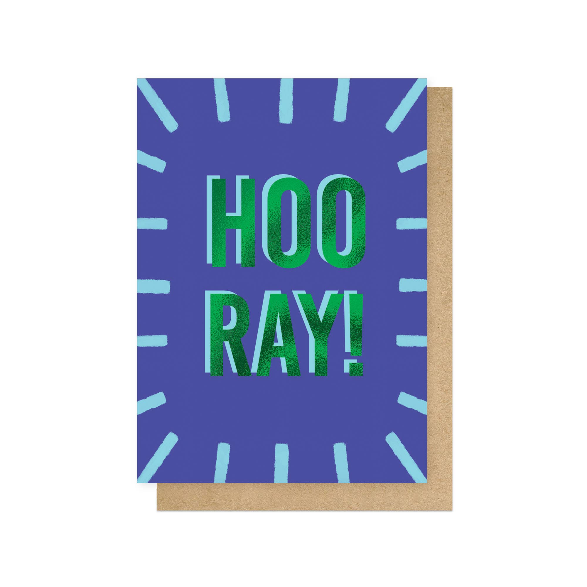 HOORAY Foiled Greetings Card