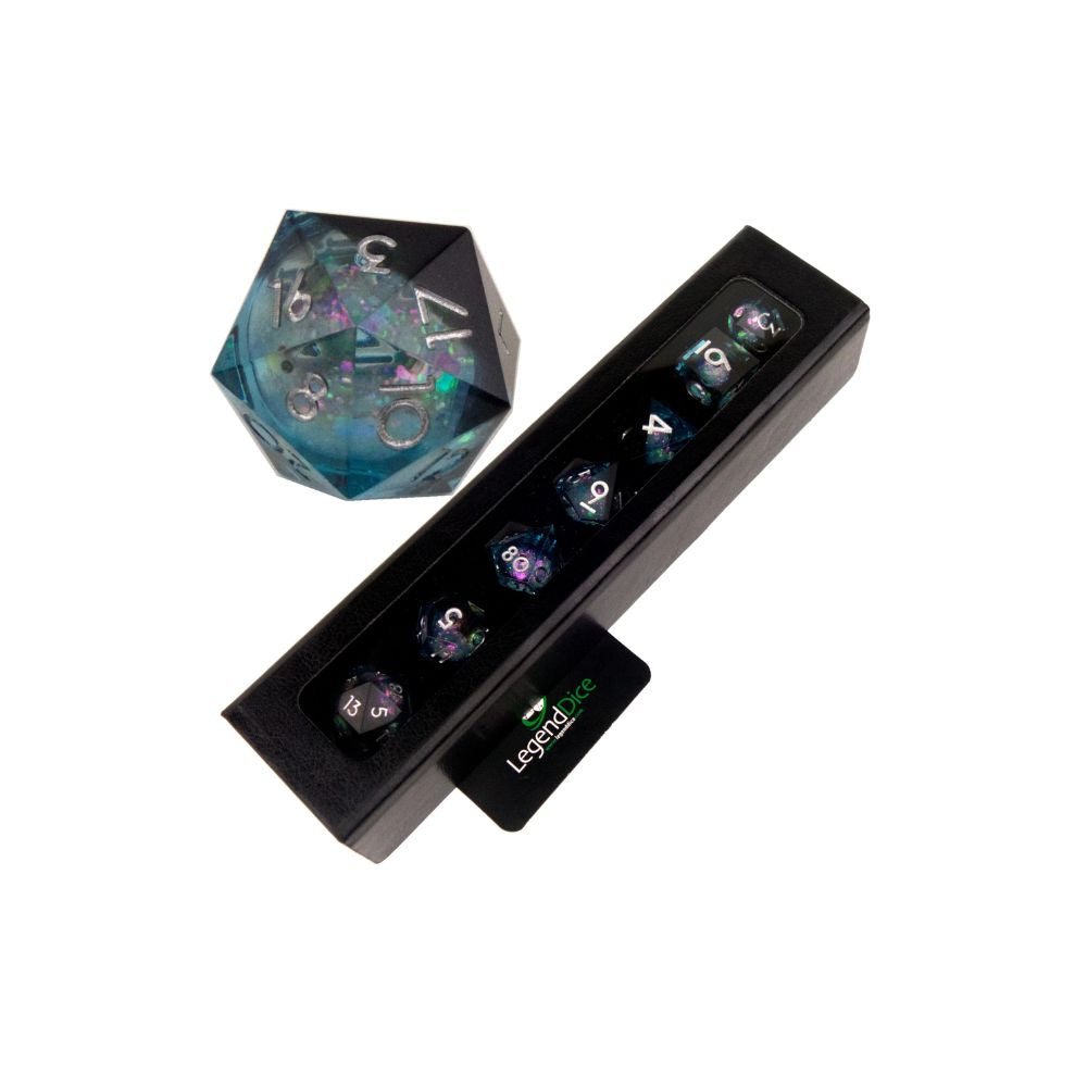Iridescent Leviatan | Liquid Core Dice | 7-Polyhedral Set