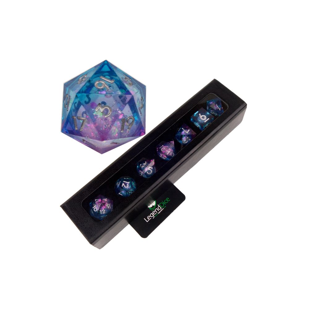 Iridescent Mermaid | Liquid Core Dice | 7-Polyhedral Set