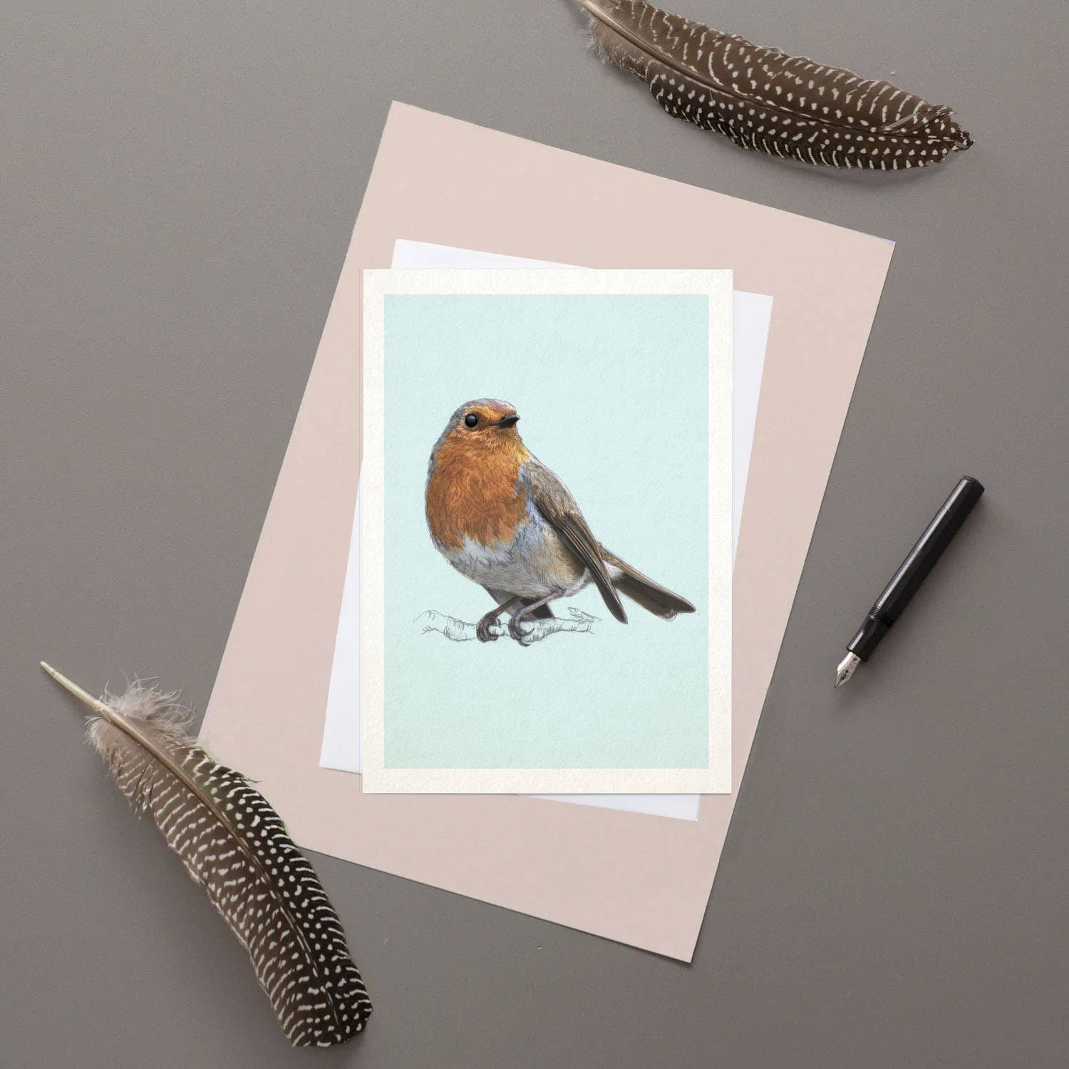 European Robin Greetings Card