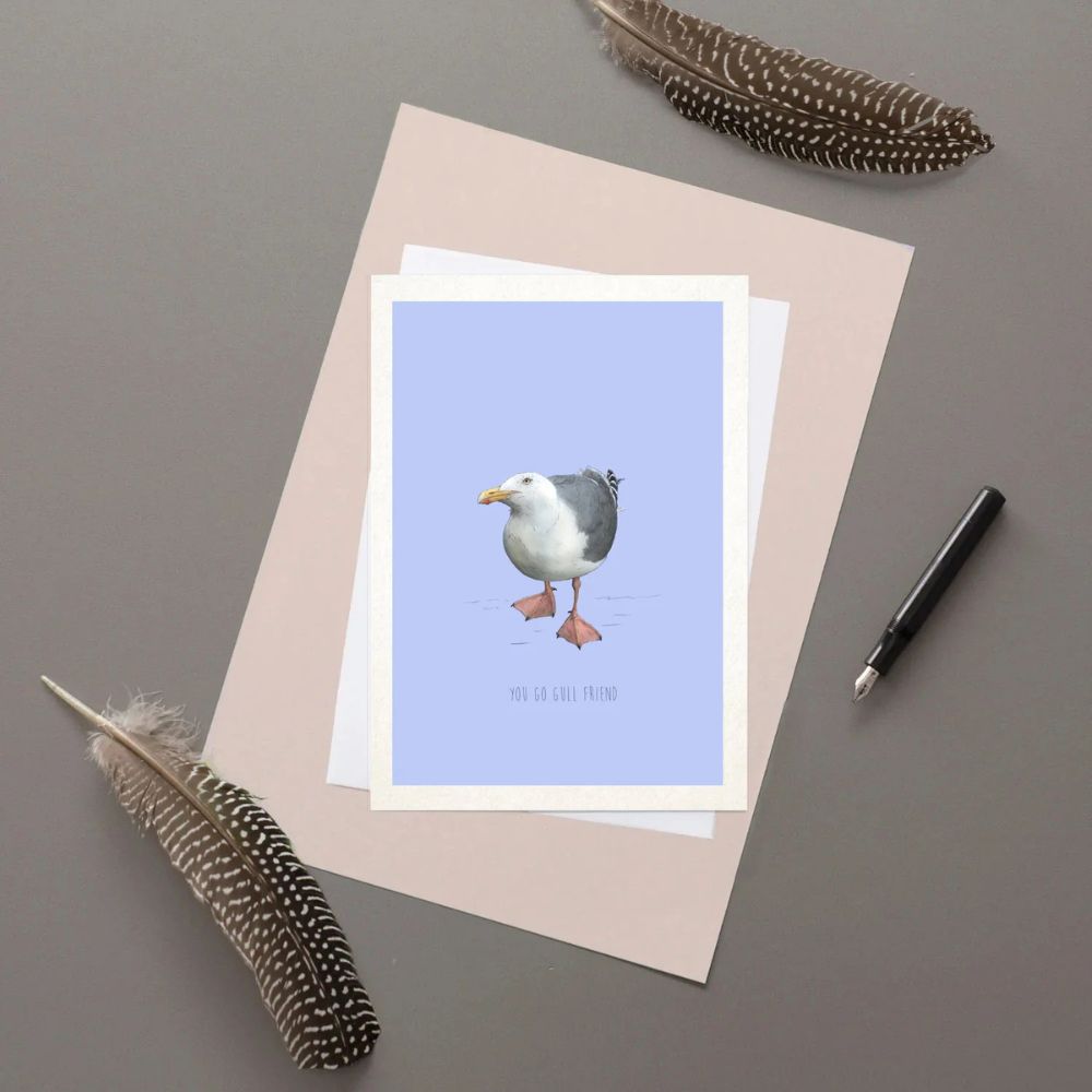 'You Go Gull Friend' greetings card
