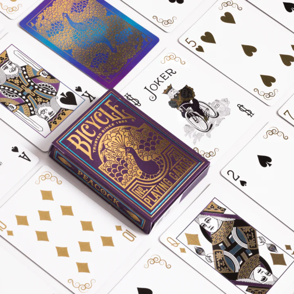 Bicycle Purple Peacock playing cards