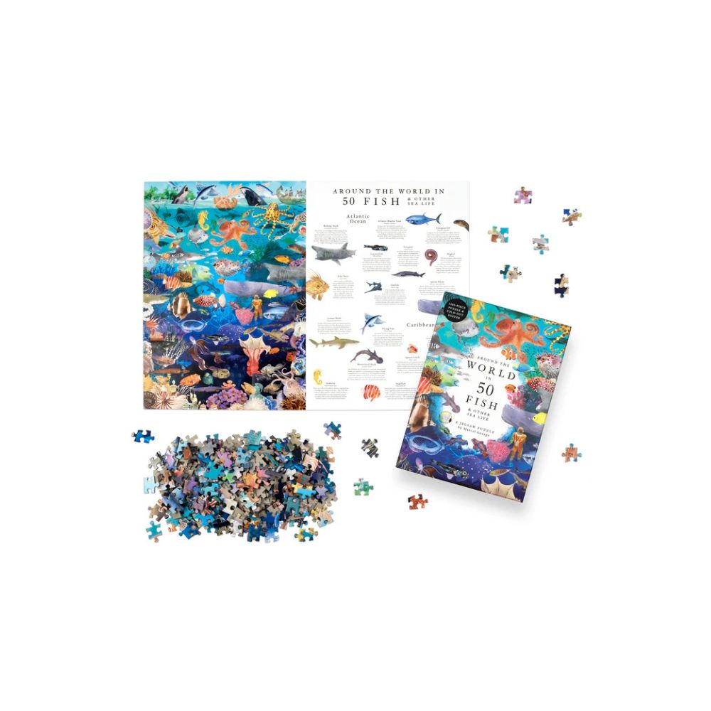 Around the World in 50 Fish jigsaw puzzle