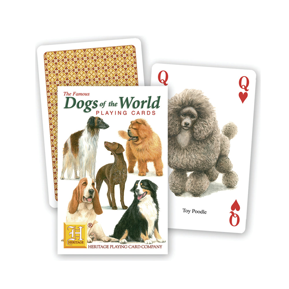 Dogs of the world playing cards, front of pack