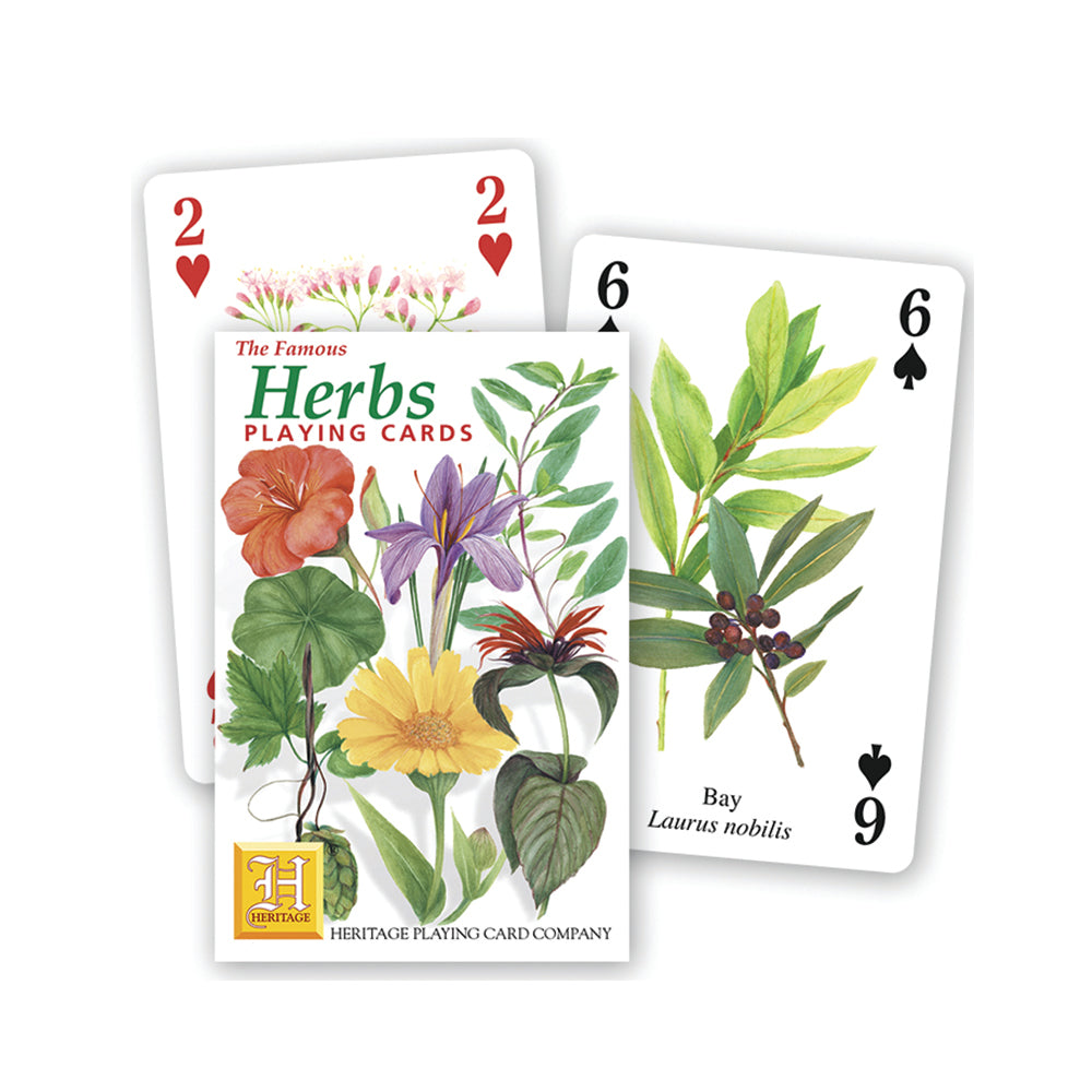 Herbs playing cards, front of pack