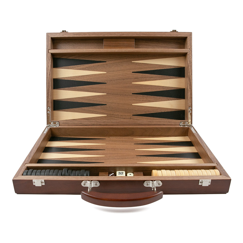 Dover folding backgammon set: walnut