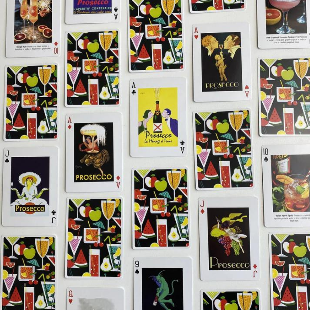 Prosecco playing cards
