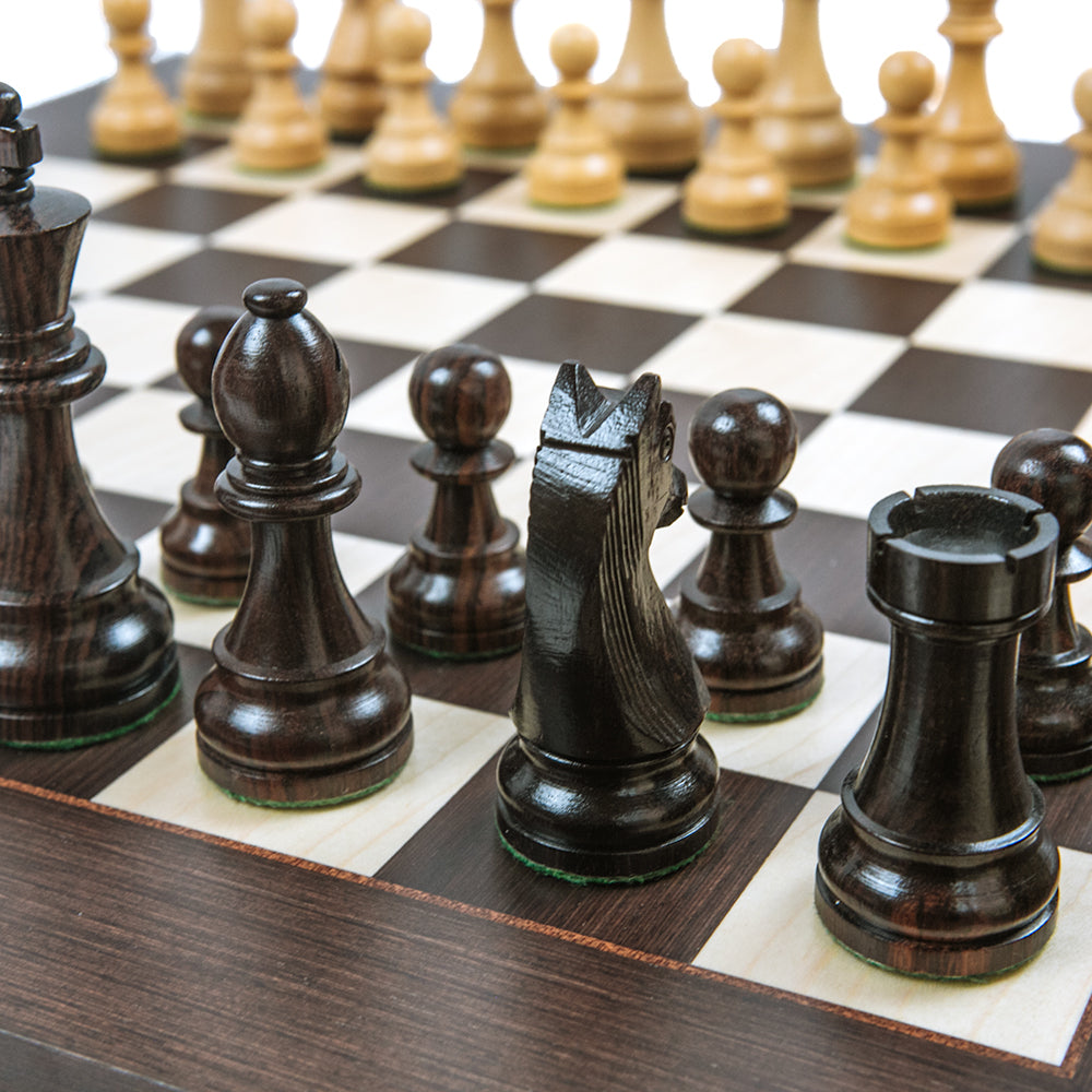 Oriel chess board: wenge and sycamore
