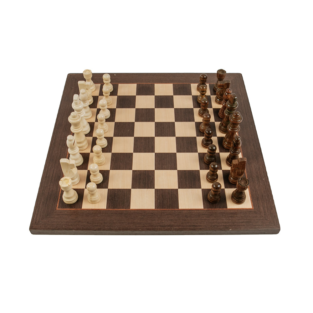 Keble chess pieces: Staunton style in unweighted birch wood