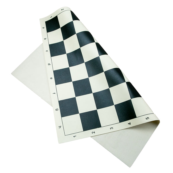 Regent chess board: roll-up vinyl - Chess - Black/cream / Large 18" (44 cm) - Hoyle's of Oxford