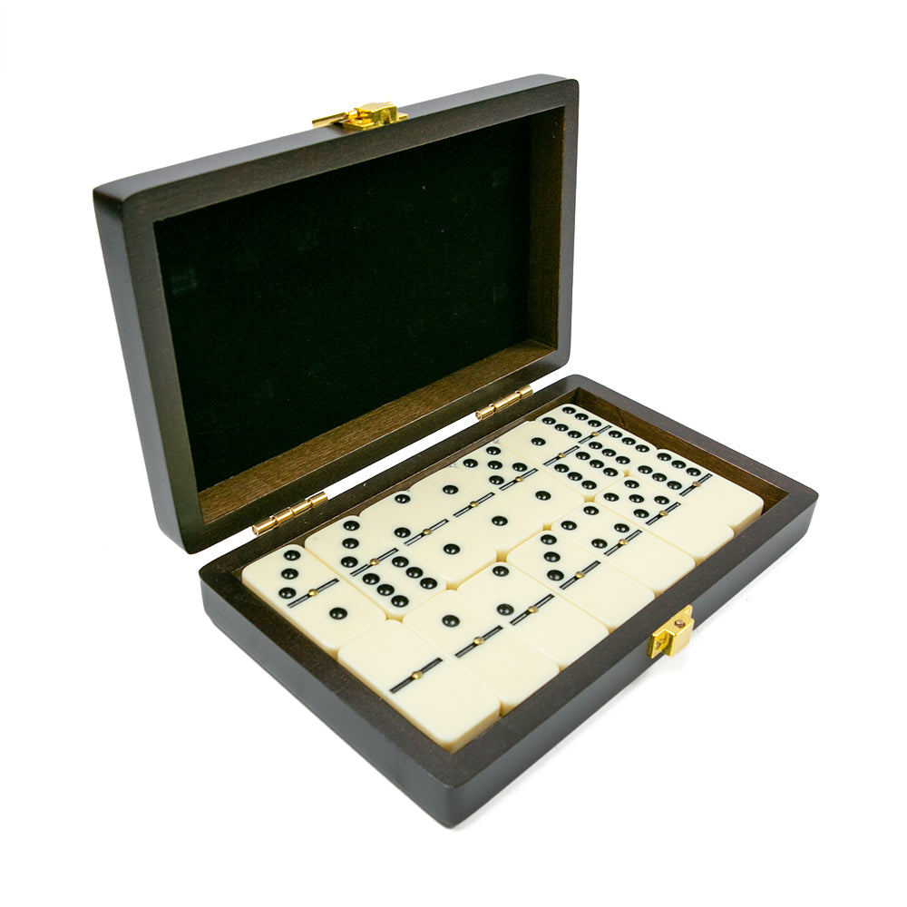 6x6 acrylic dominoes with spinners (wooden case)