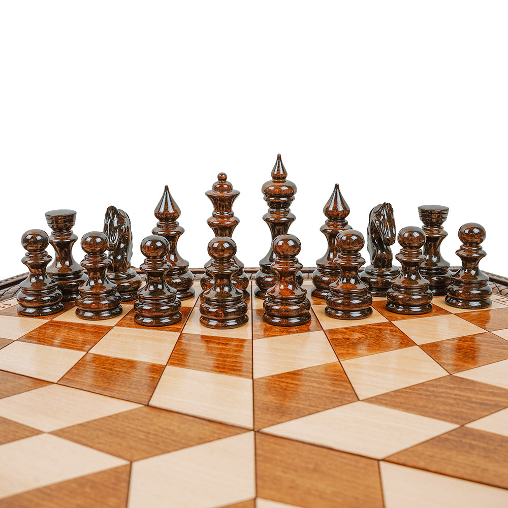 Yerevan folding 3-player chess set (unweighted)