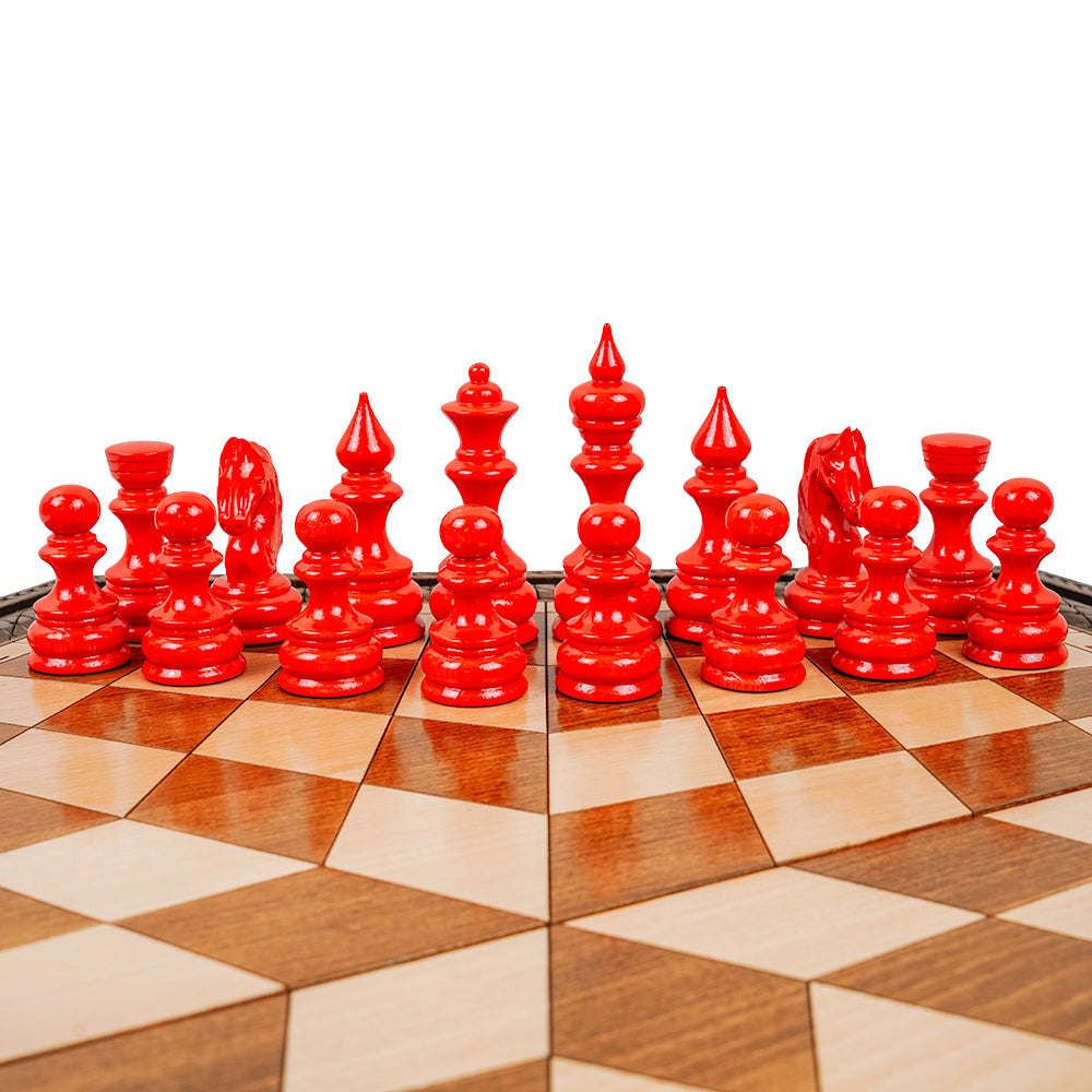 Yerevan folding 3-player chess set (unweighted)