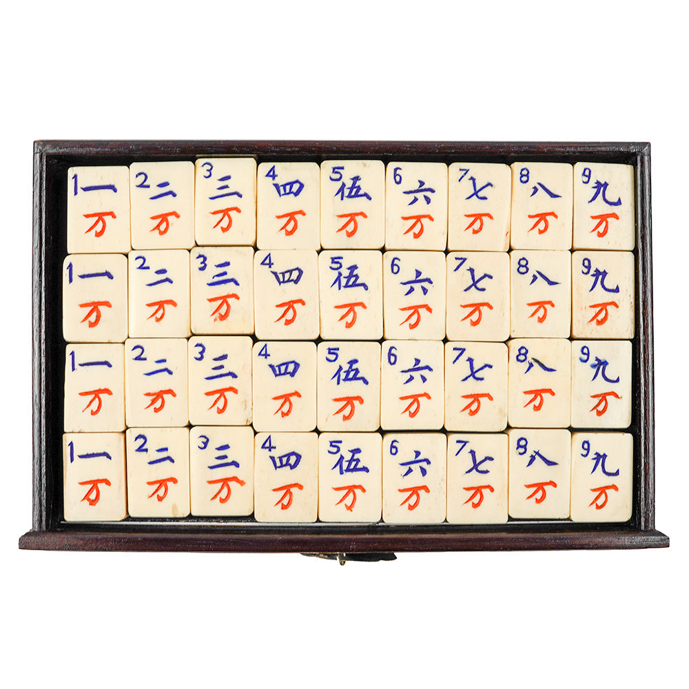 5-drawer Mahogany Mahjong Case - 1920s