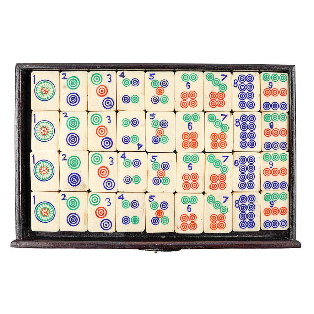 5-drawer Mahogany Mahjong Case - 1920s