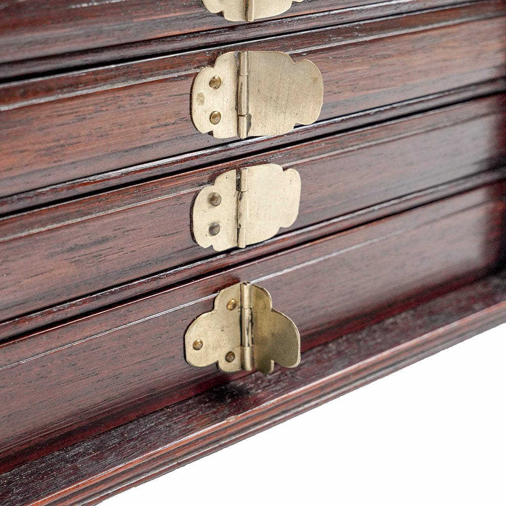 5-drawer Mahogany Mahjong Case - 1920s