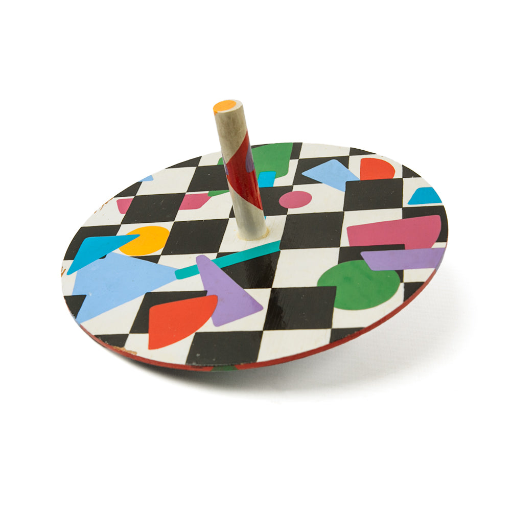 Nancy B Frank 80s Wooden Spinning Top 1980s Hoyle's of Oxford