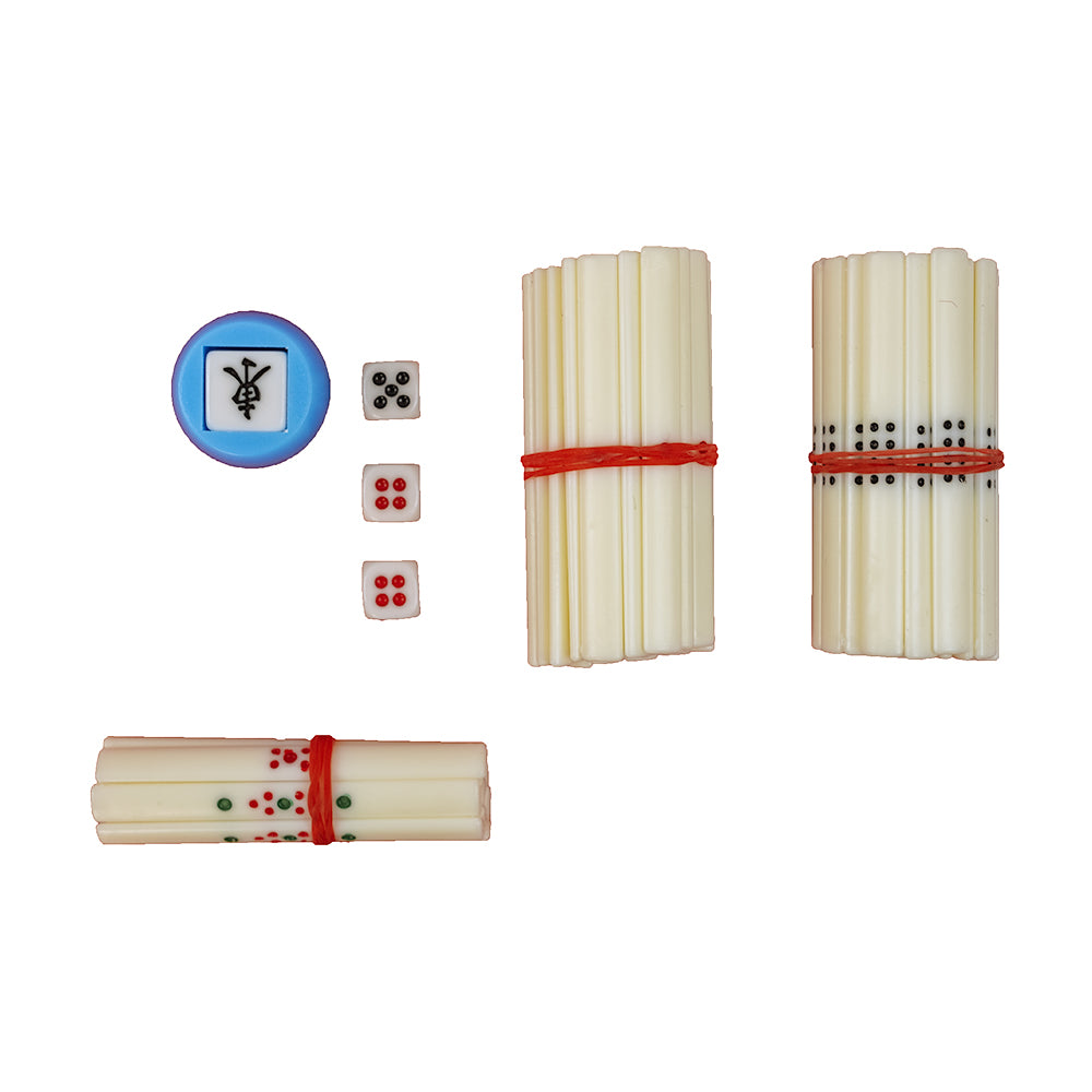 Mah jong set (acrylic tiles with racks)