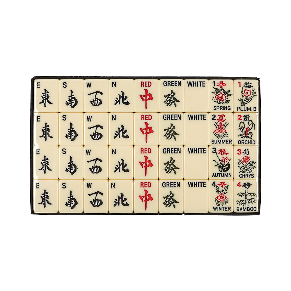 Mah jong set (acrylic tiles with racks)