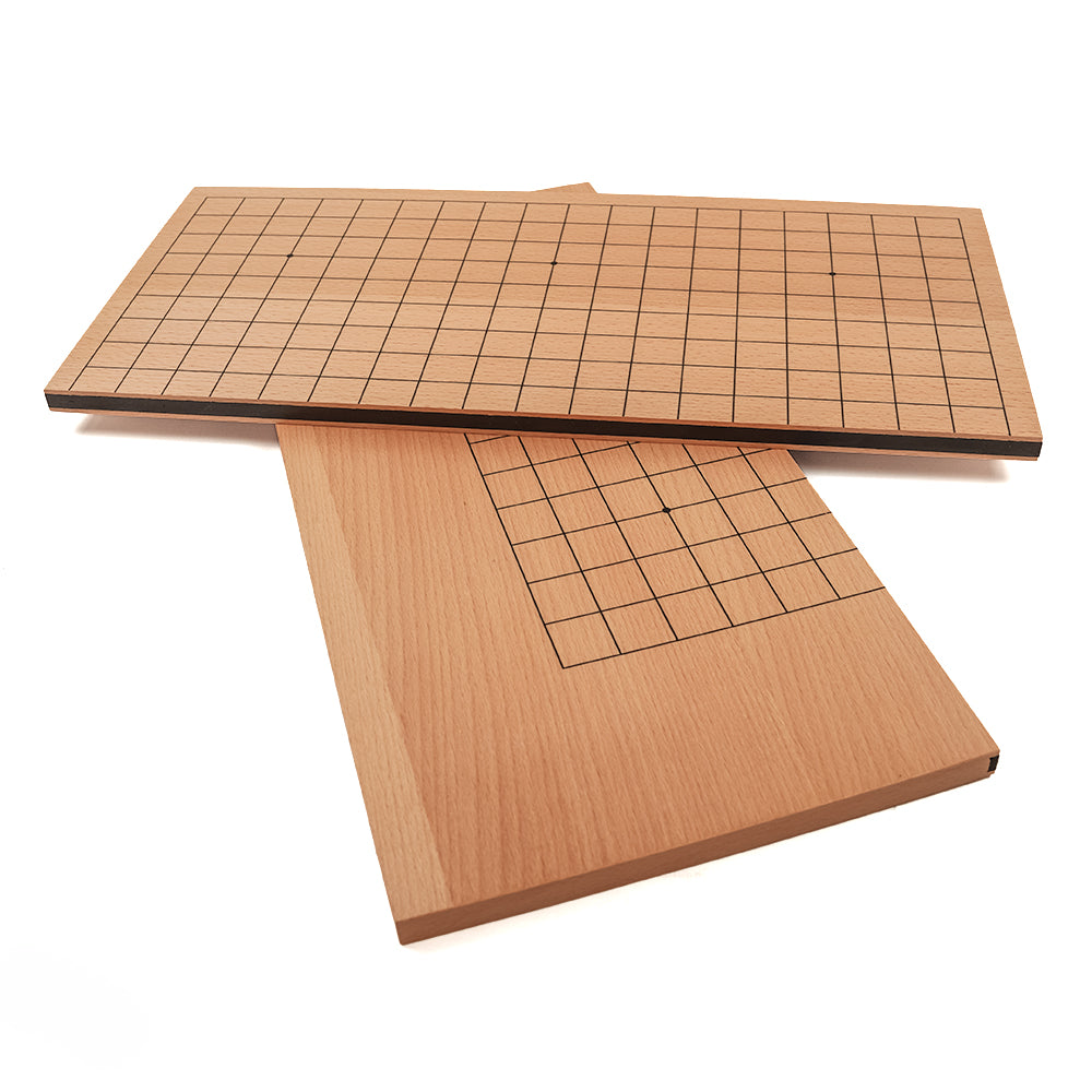 Split double-sided go board: beech veneer