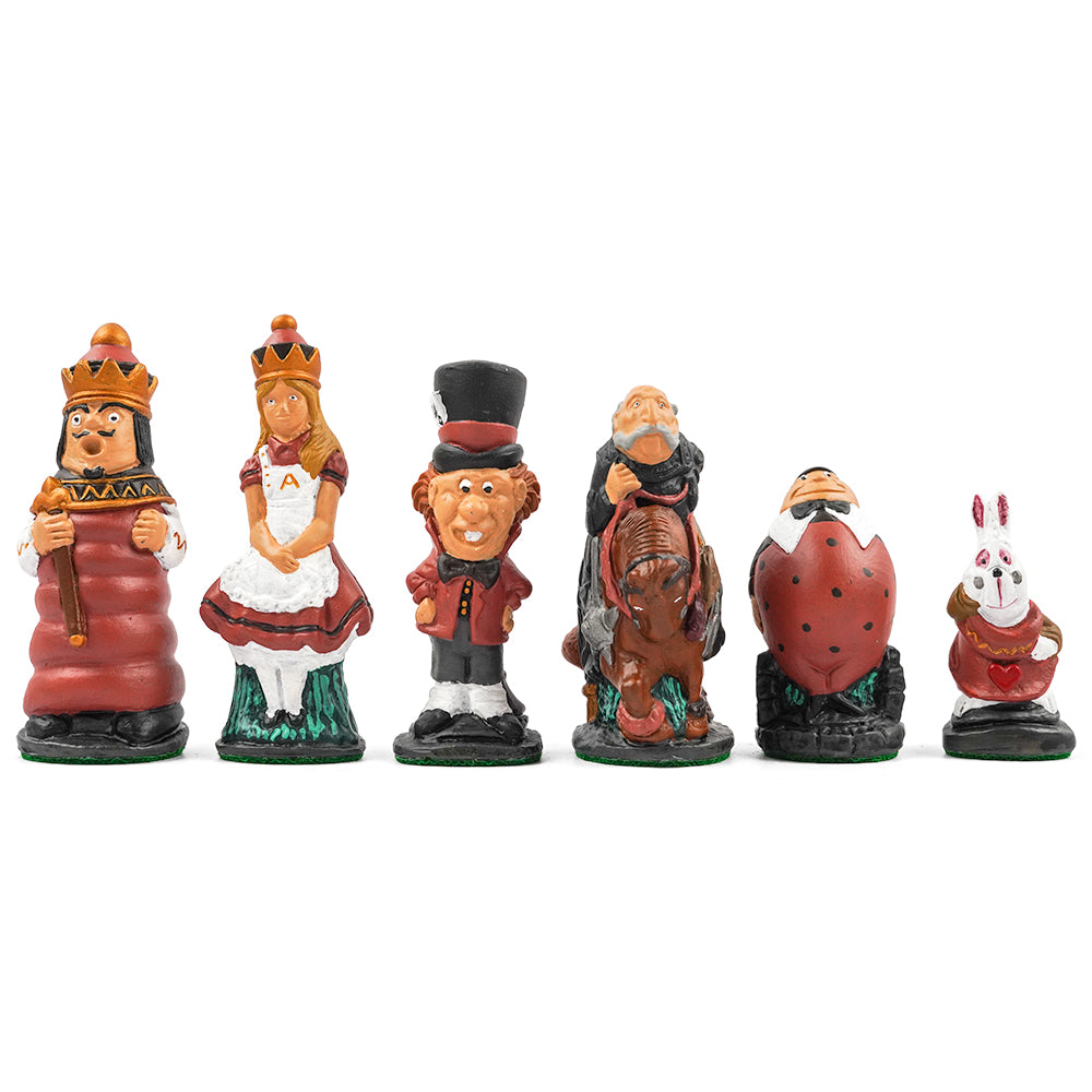 Alice in Wonderland chess pieces