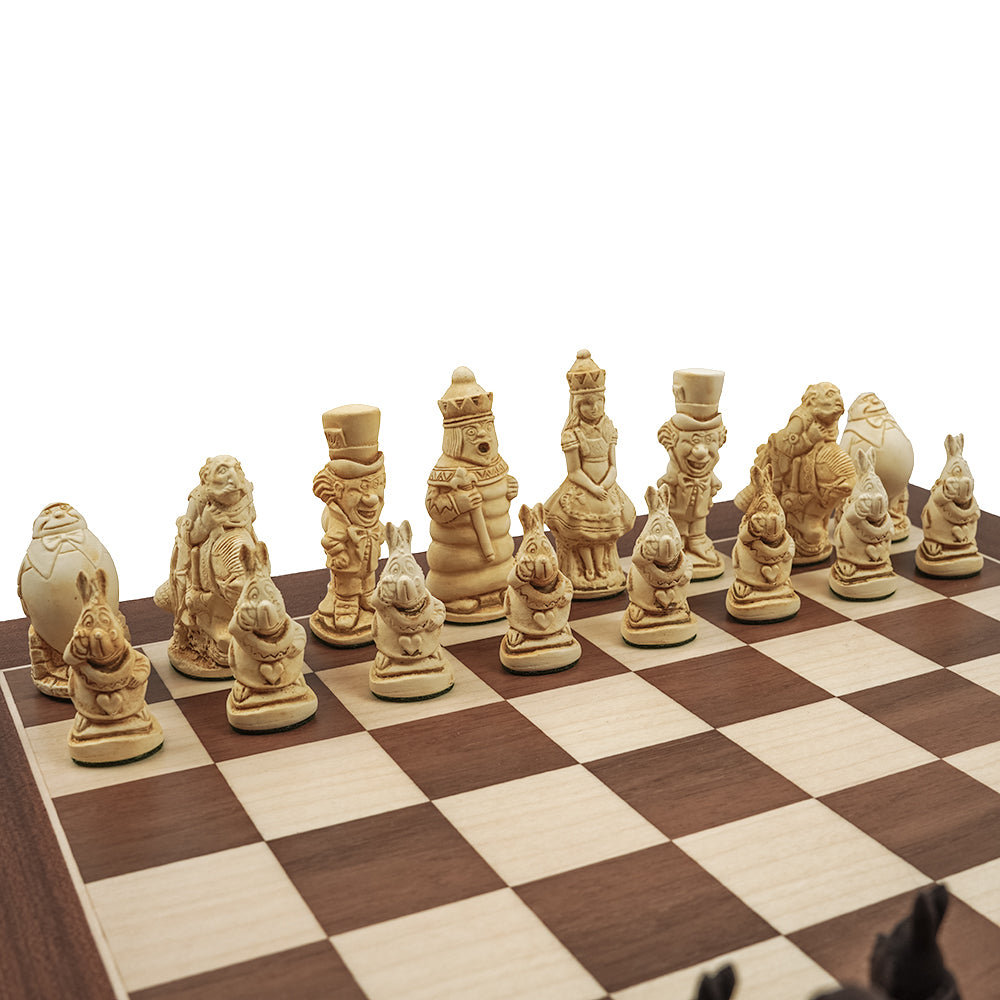 Alice in Wonderland chess pieces