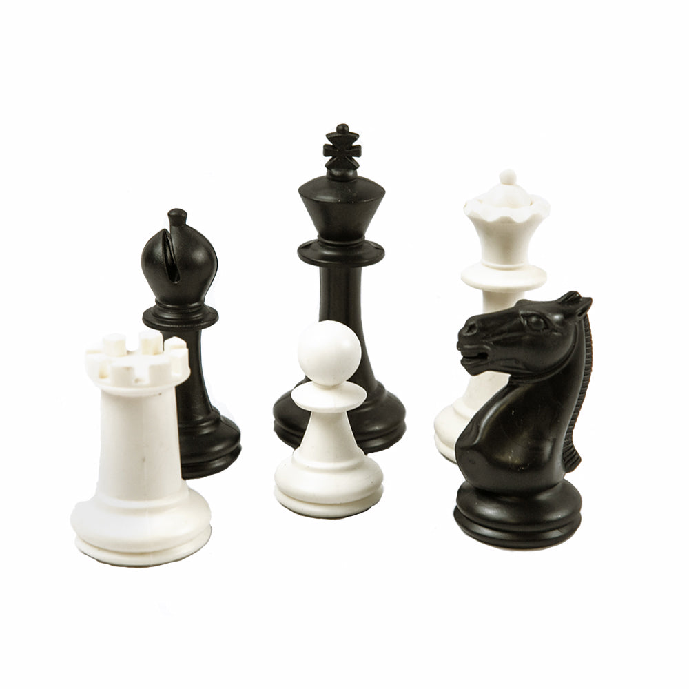 Nuffield chess pieces: Staunton style in weighted plastic