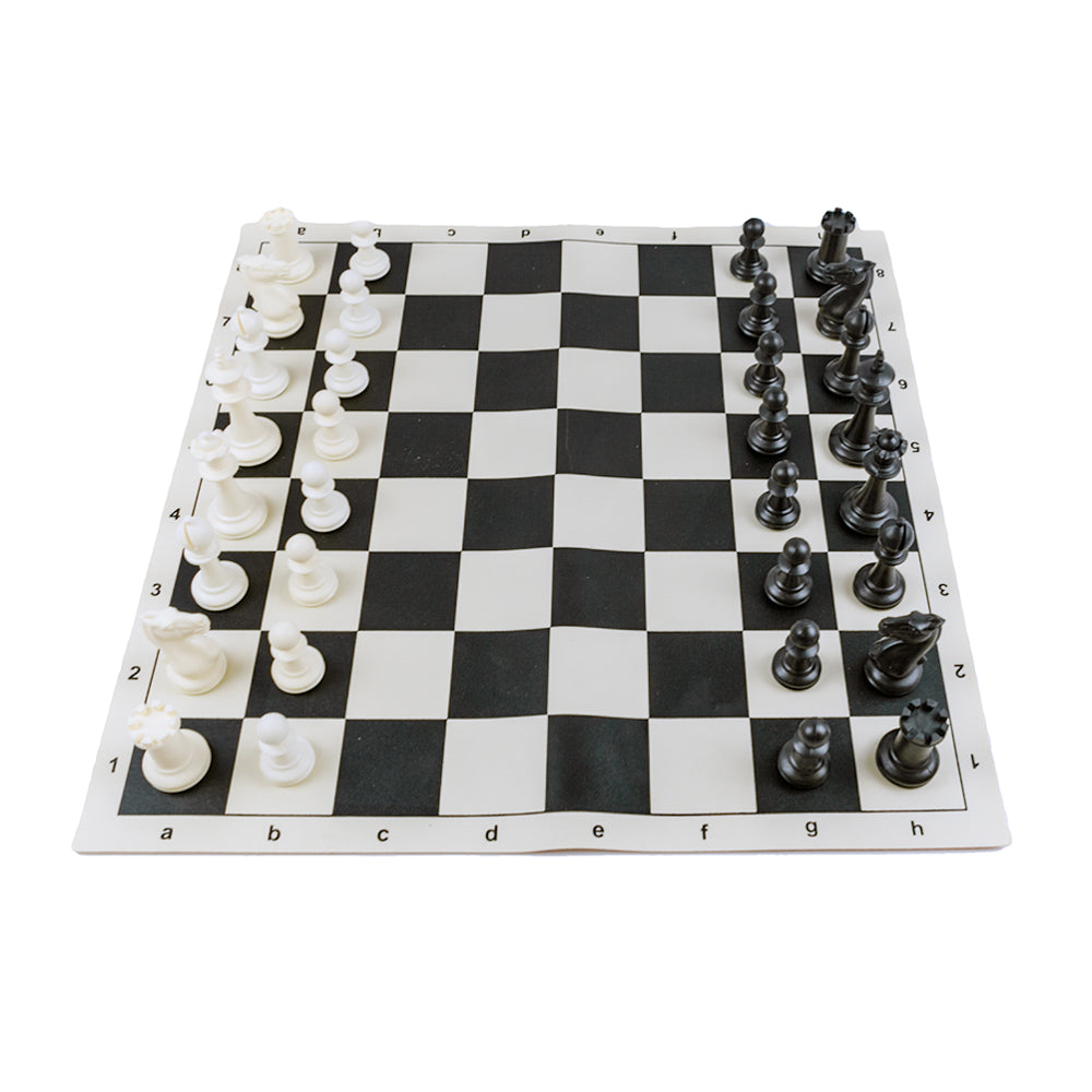 Nuffield chess pieces: Staunton style in weighted plastic